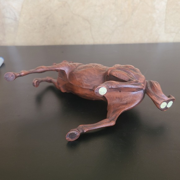 Vintage Hartland Rearing Horse Figurine Faux Wood Grain Brown Equestrian Decor - Picture 8 of 8